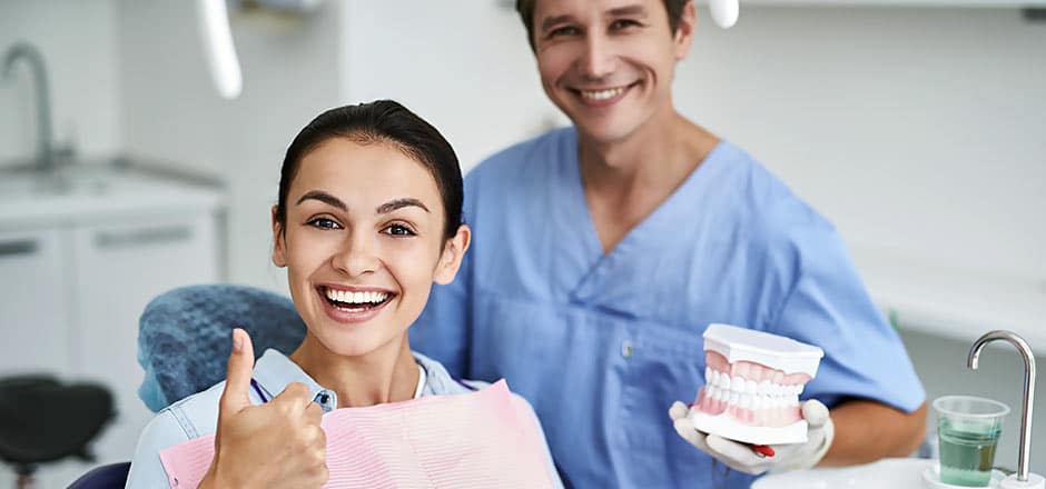 Happy female patient